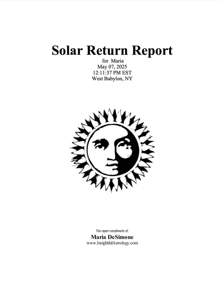Solar Return Report Cover